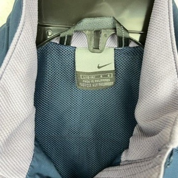 Nike Women Sportswear Track Jacket Navy Lilac White Accents Zip Up Athletic - Picture 7 of 9